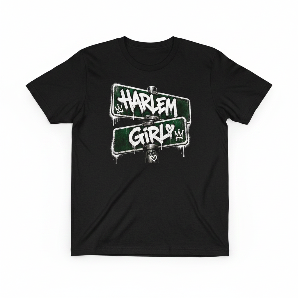 Harlem Girl DTF printed t-shirt